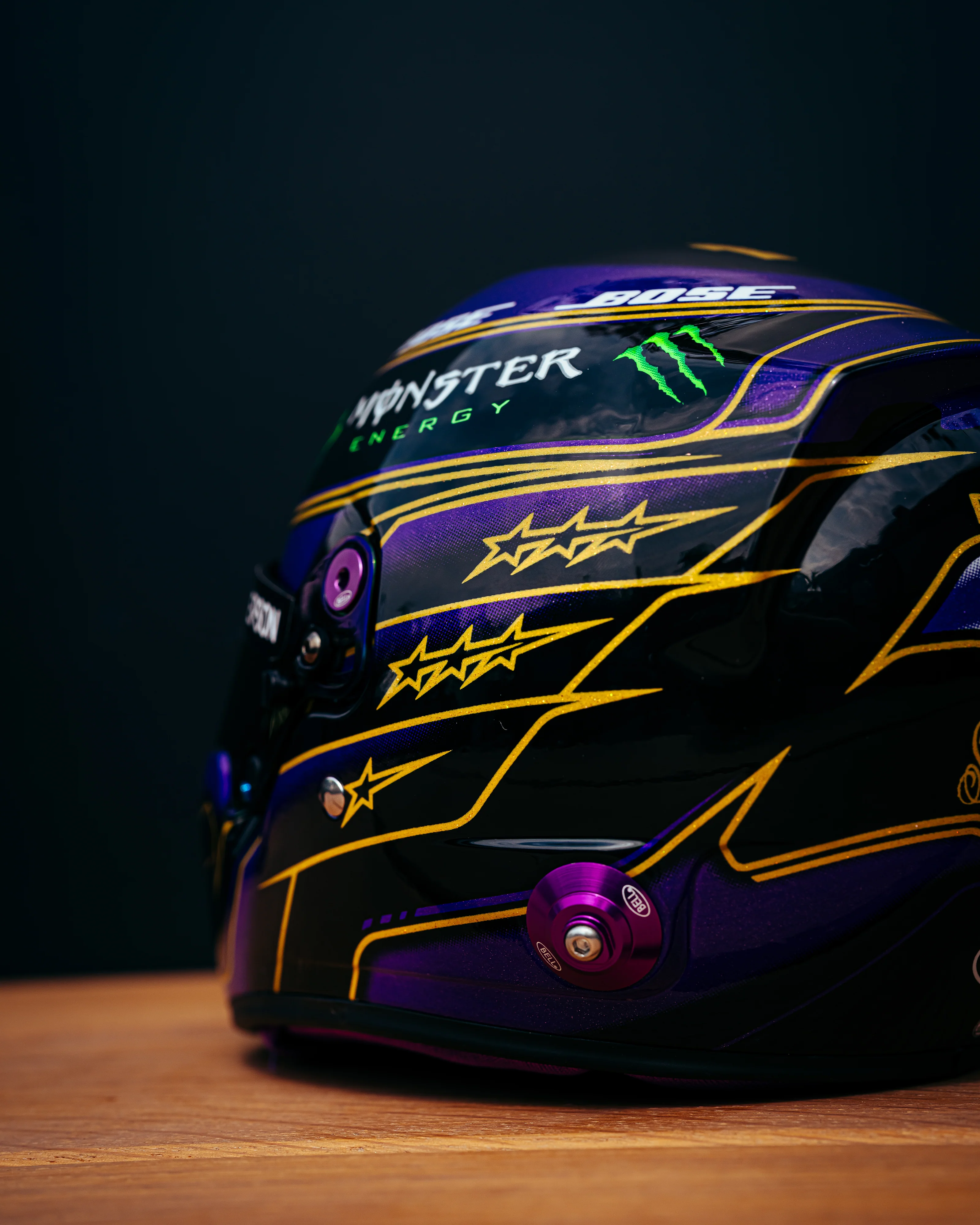 Lewis Hamilton Abu Dhabi 2020 Mini Bell Helmet Replica 1:2 - Image 6