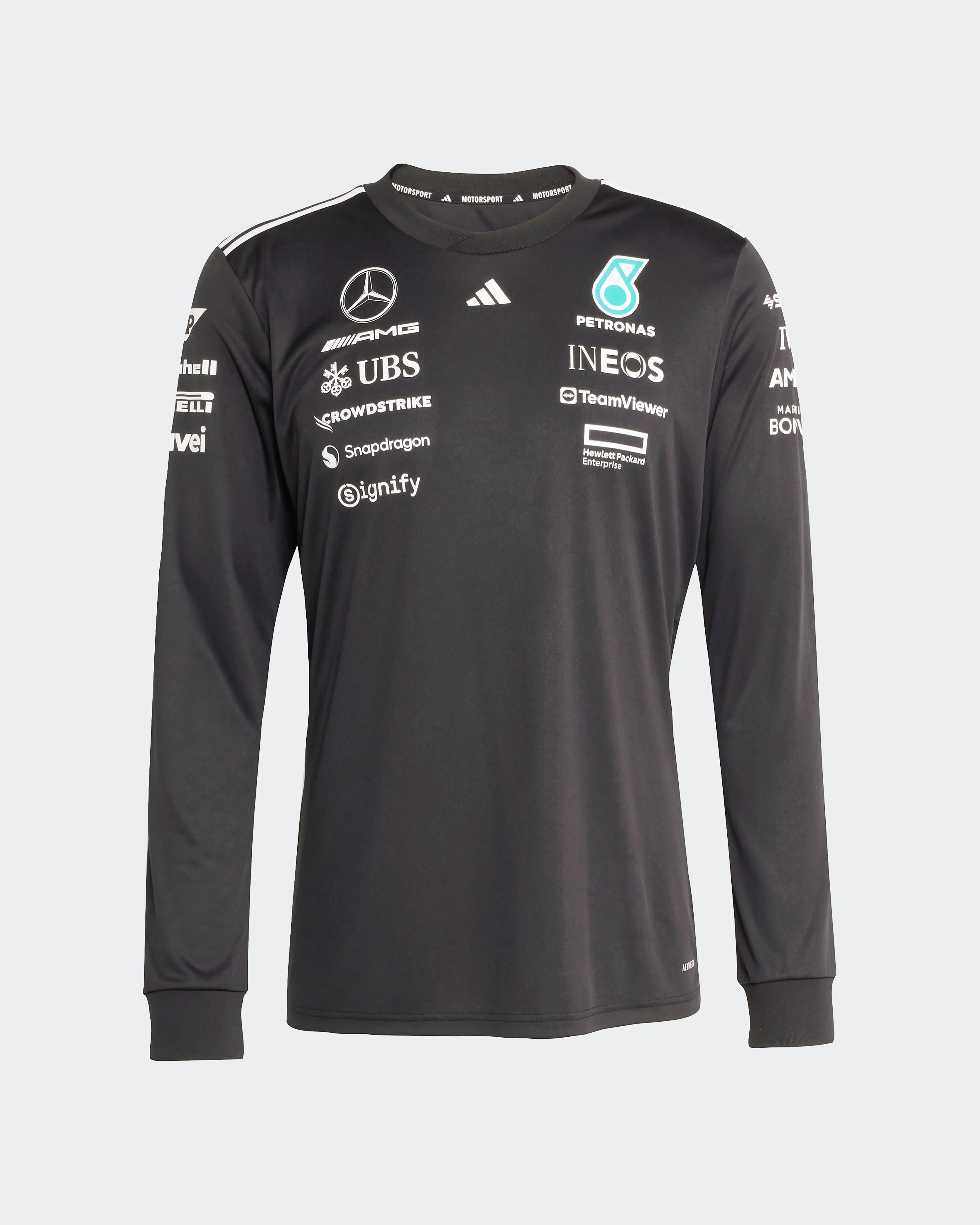 Mens 2025 Team Long Sleeve Driver Tee Black - Image 6