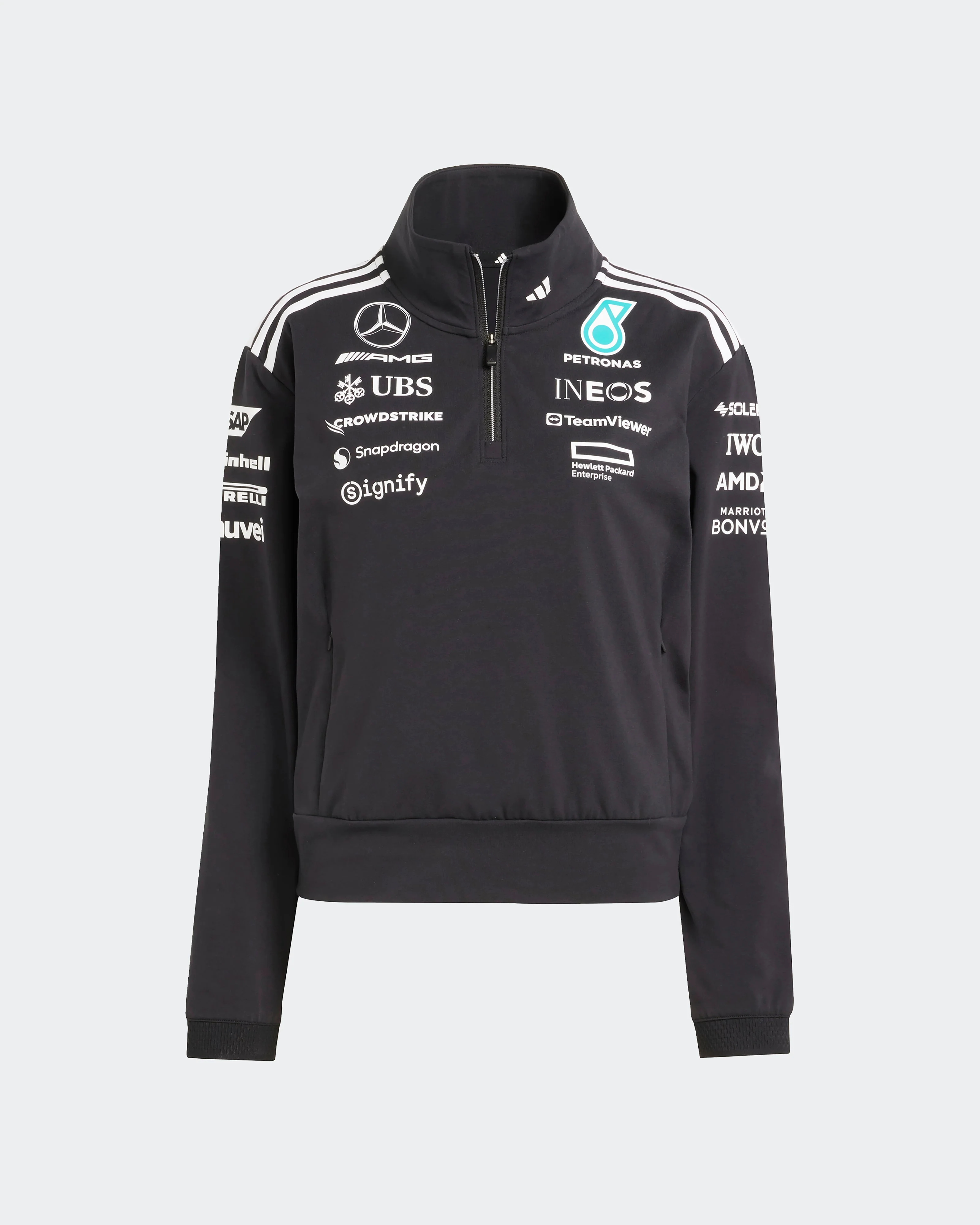 Womens 2025 Team Quarter Zip Black - Image 7